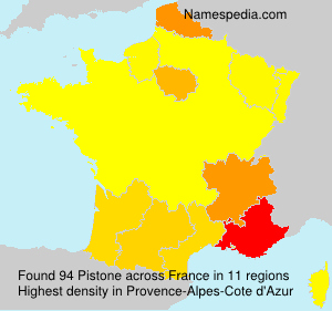 Surname Pistone in France