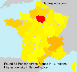 Surname Ponsar in France