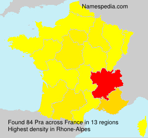 Surname Pra in France