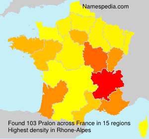 Surname Pralon in France