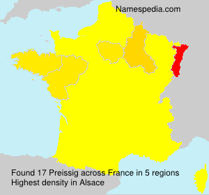 Surname Preissig in France