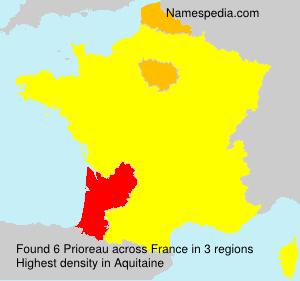 Surname Prioreau in France