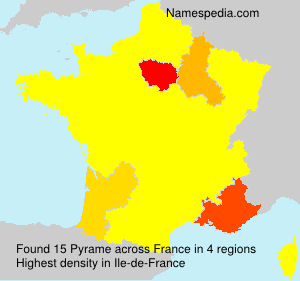 Surname Pyrame in France Surname Pyrame in France