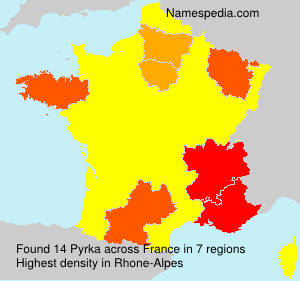 Surname Pyrka in France