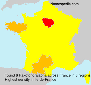 Surname Rakotondrajaona in France