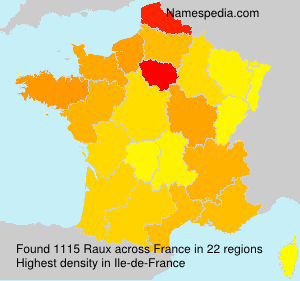 Surname Raux in France