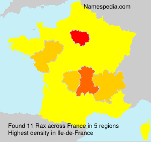 Surname Rax in France Surname Rax in France