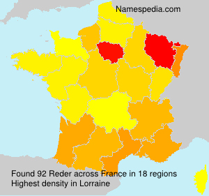 Surname Reder in France