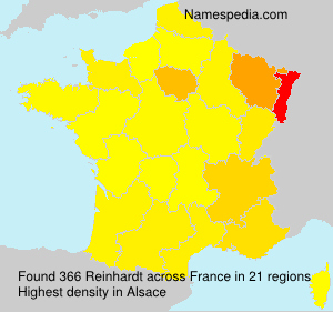 Surname Reinhardt in France