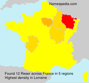 Surname Reser in France