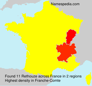 Surname Rethouze in France Surname Rethouze in France