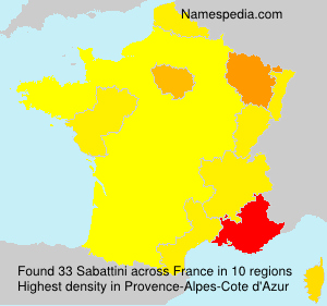 Surname Sabattini in France