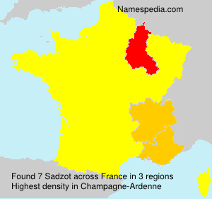 Surname Sadzot in France