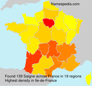 Surname Saigne in France