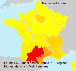 Surname Saunal in France