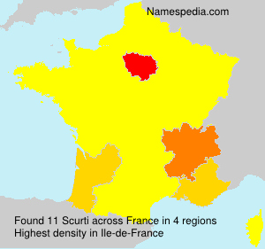 Surname Scurti in France