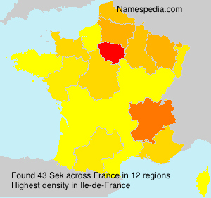 Surname Sek in France