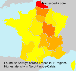 Surname Serruys in France