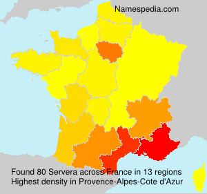 Surname Servera in France