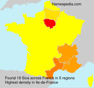 Surname Sica in France