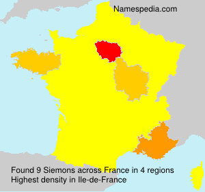 Surname Siemons in France