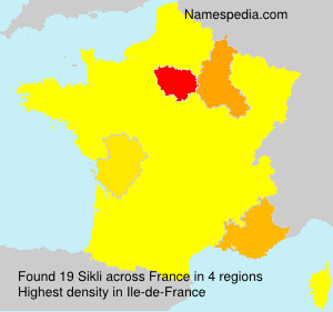 Surname Sikli in France