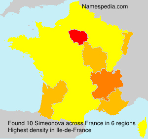 Surname Simeonova in France