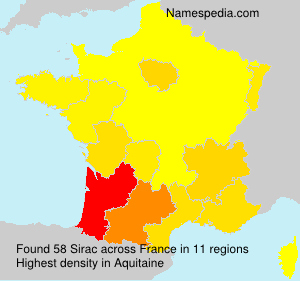 Surname Sirac in France