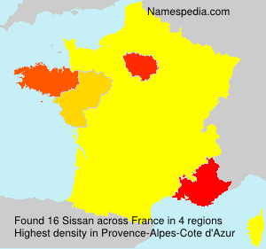 Surname Sissan in France