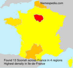 Surname Sooriah in France