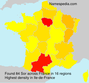 Surname Sor in France