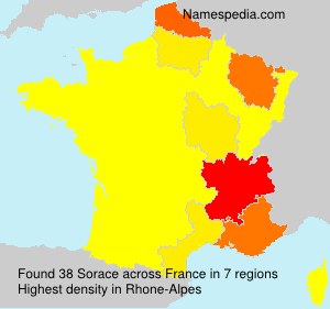Surname Sorace in France