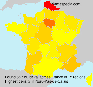 Surname Sourdeval in France