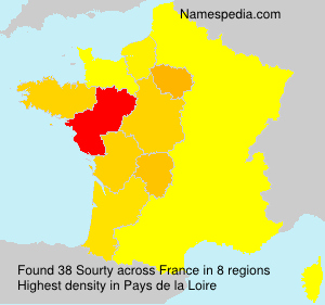 Surname Sourty in France