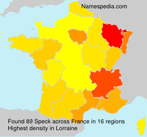 Surname Speck in France