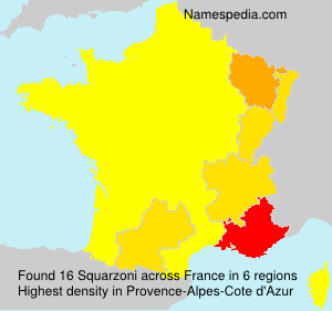 Surname Squarzoni in France