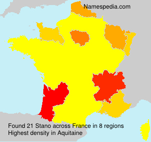 Surname Stano in France