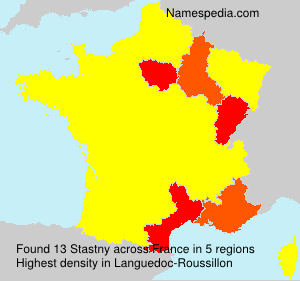 Surname Stastny in France