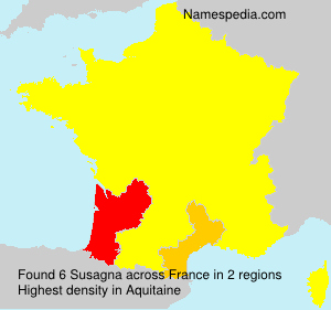 Surname Susagna in France