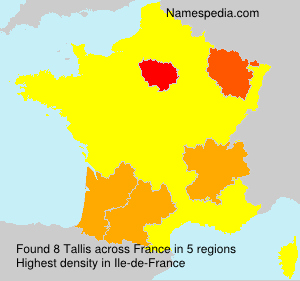 Surname Tallis in France
