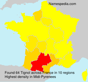 Surname Tignol in France