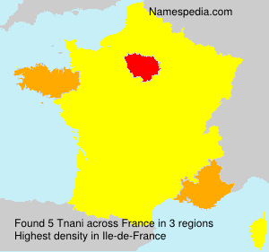 Surname Tnani in France