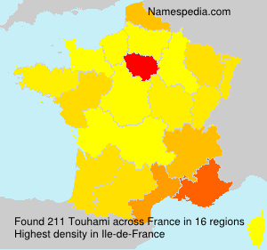 Surname Touhami in France