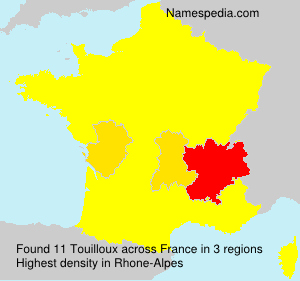 Surname Touilloux in France