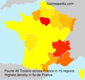 Surname Troiano in France