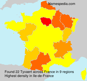 Surname Tyvaert in France