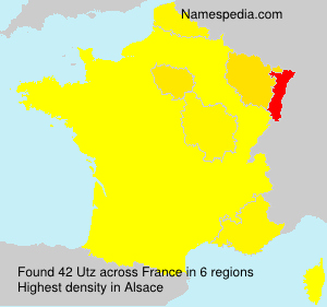Surname Utz in France