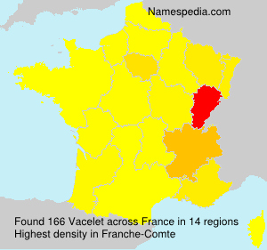 Surname Vacelet in France