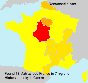 Surname Vah in France