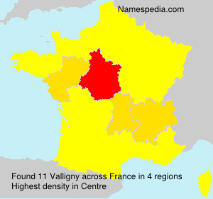 Surname Valligny in France